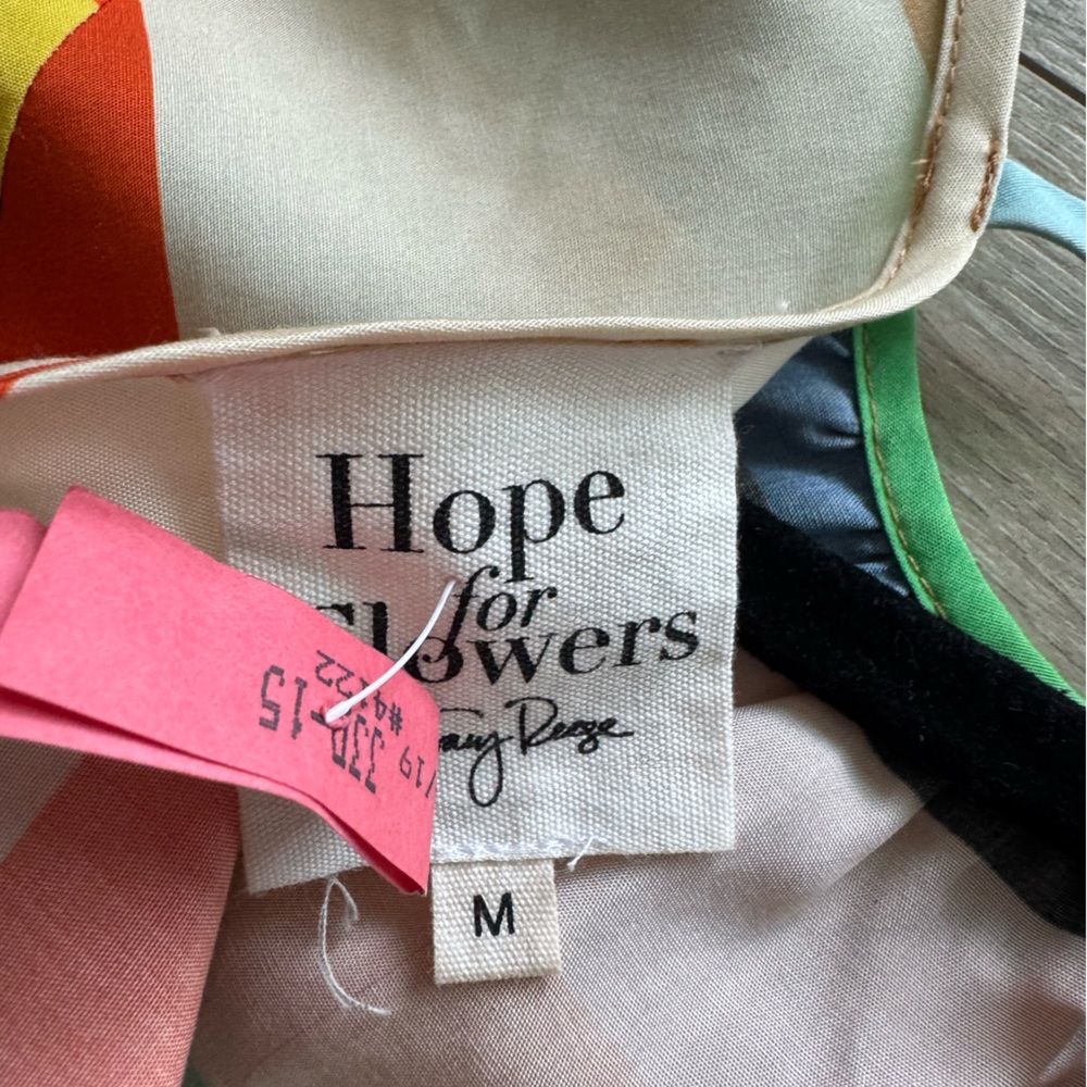 Hope for Flowers Colorful Striped Women's Top‎ Size Medium - Picture 13 of 15